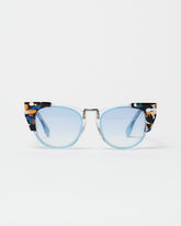 Occhiali da sole cat-eye con dettagli stampati